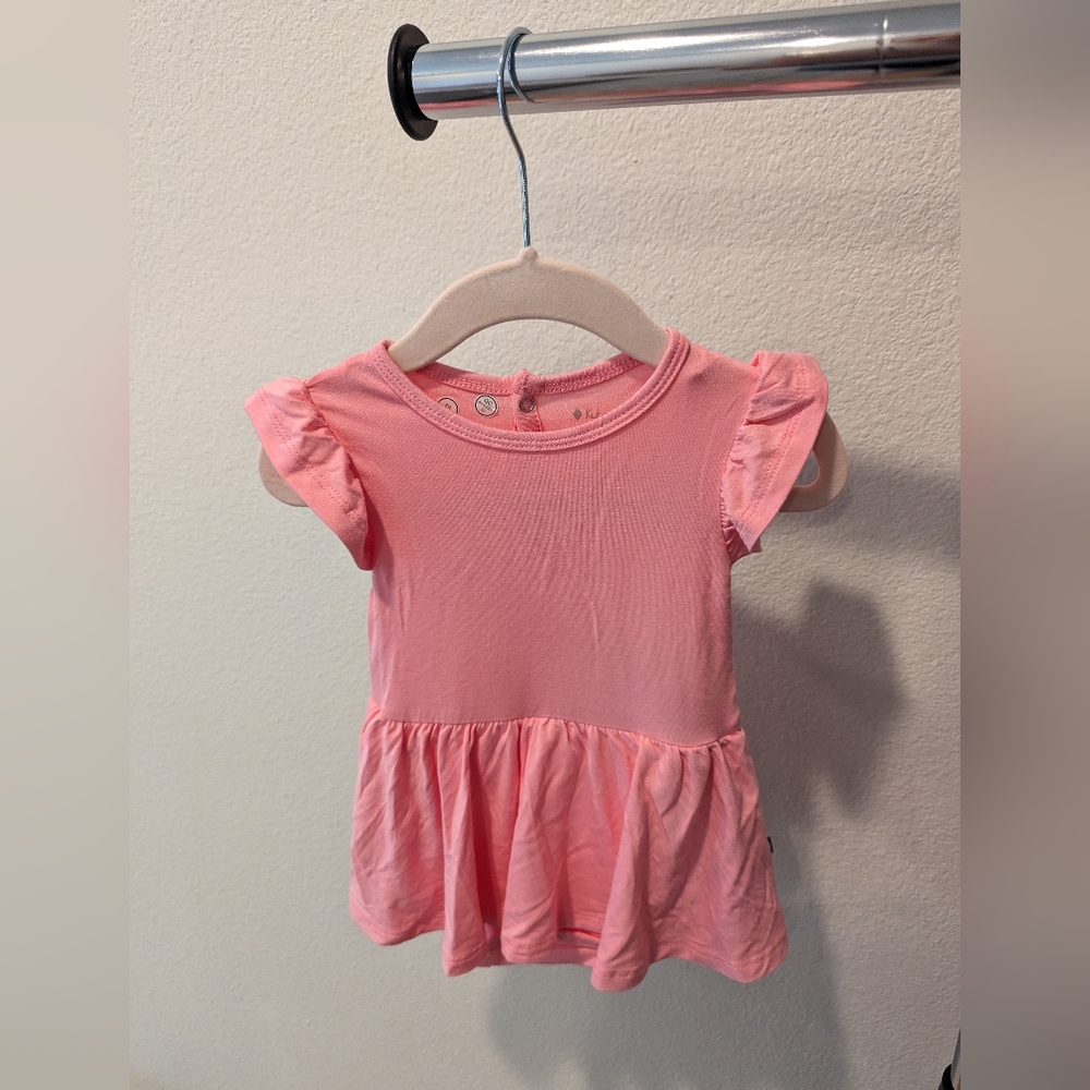 NWT Kyte Baby- Twirl Bodysuit Dress in Rose 12-18 months